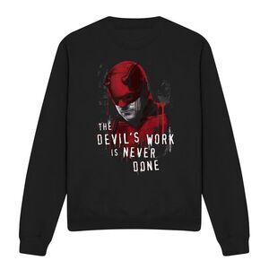 Daredevil Unisex Adult Born Again The Devil�'s Work Is Never Done Sweatshirt / B